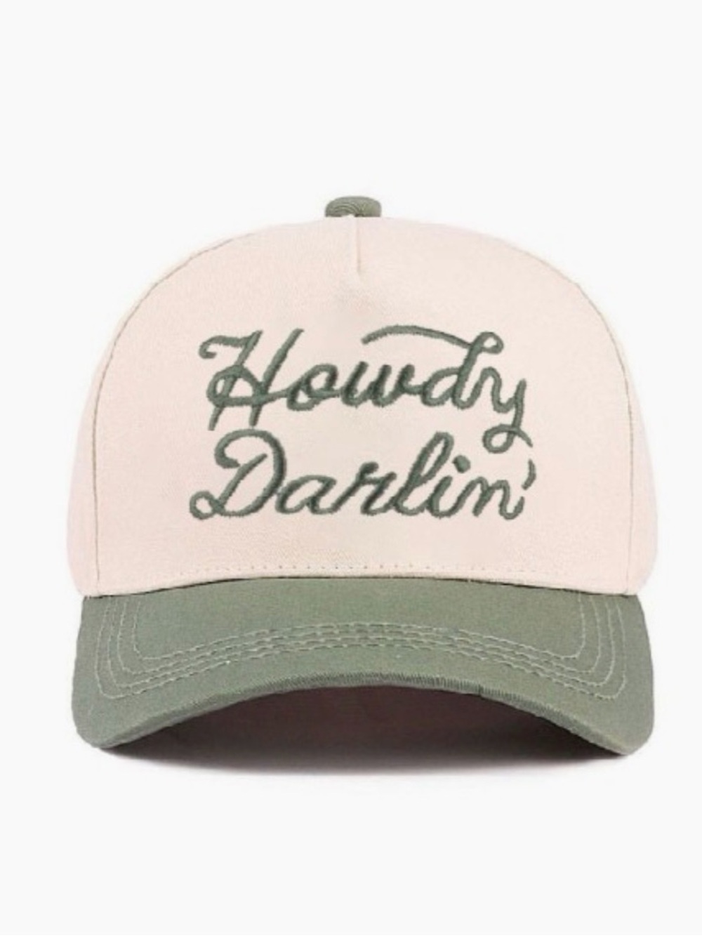 Howdy Darlin' Pink and Olive Women's Trucker Hat